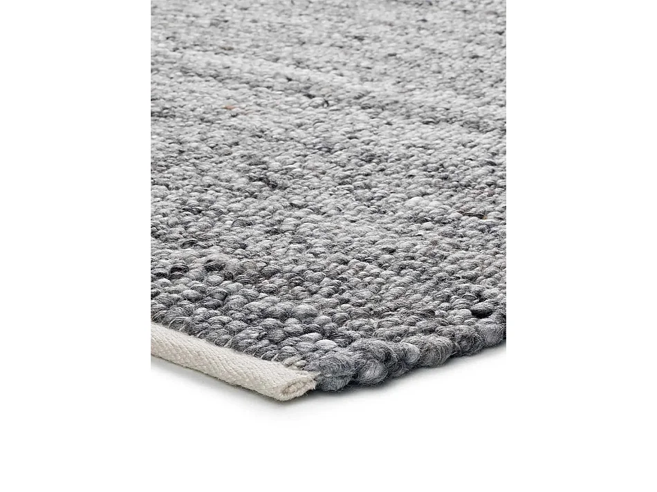 Tapis intérieur - uni - gris - 80 x 150 cm - CINDER
