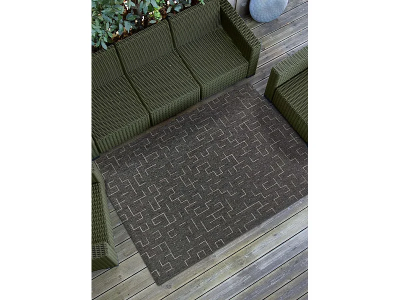 In- & Outdoor-Teppich - geometrisch - grau - 130x190 cm - BREEZE