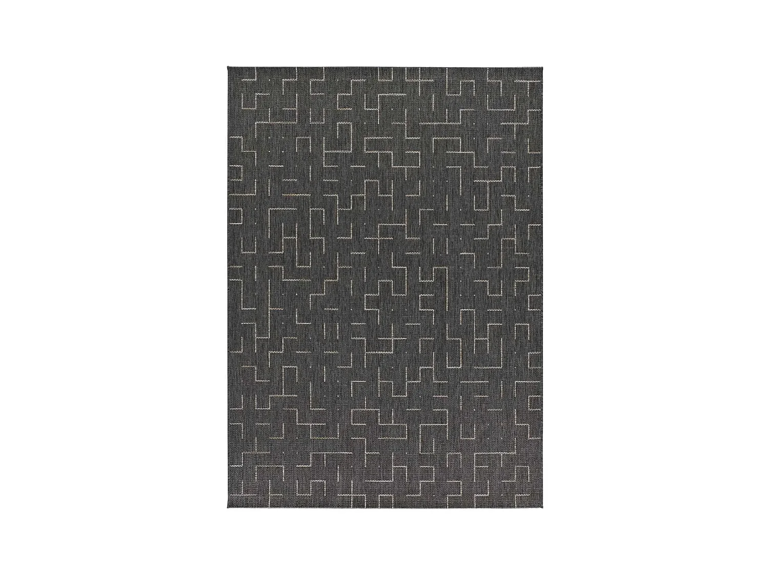 Tapis extérieur - géométrique - gris - 130 x 190 cm - BREEZE