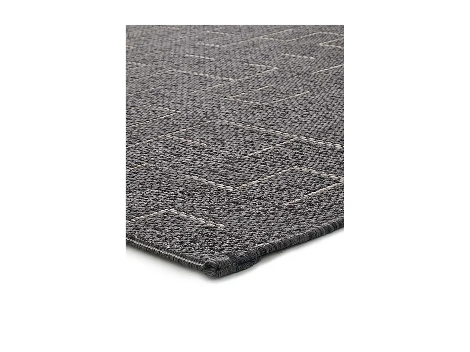 Tapis extérieur - géométrique - gris - 130 x 190 cm - BREEZE