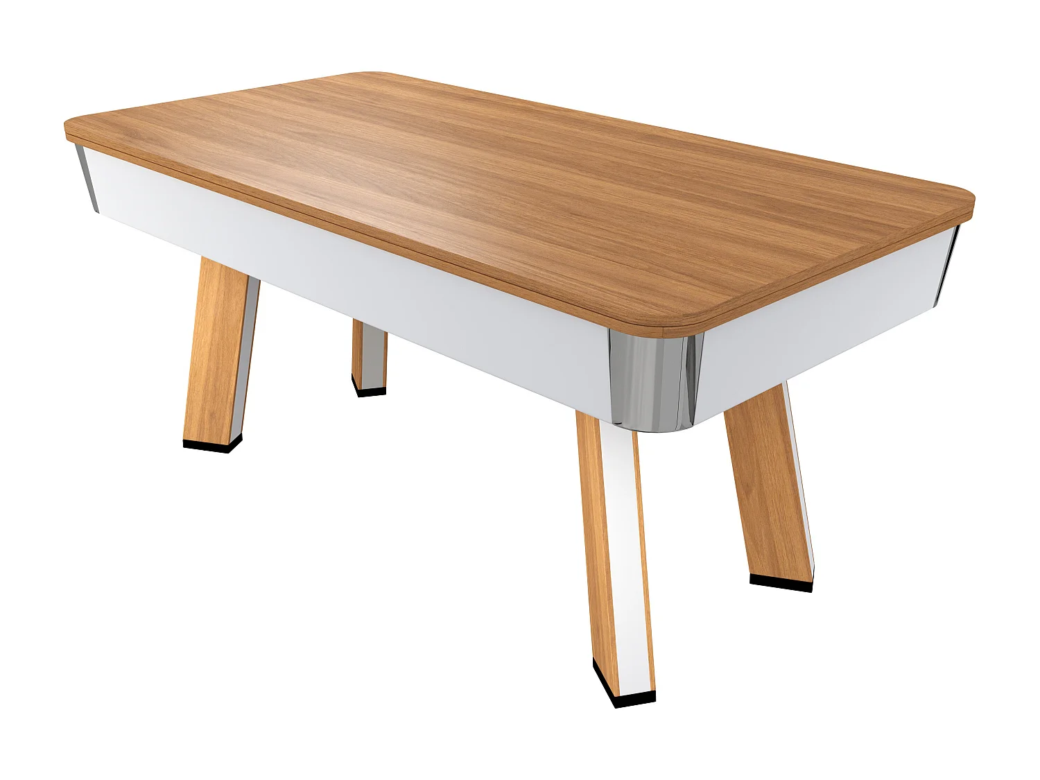 Table transformable - Billard & Ping-pong - Coloris naturel clair et blanc - L213 x l112 x H81 cm - SASTALA