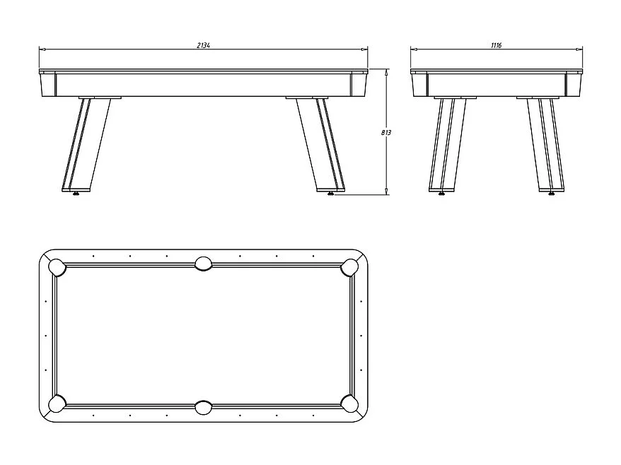 Table transformable - Billard & Ping-pong - Coloris naturel clair et blanc - L213 x l112 x H81 cm - SASTALA