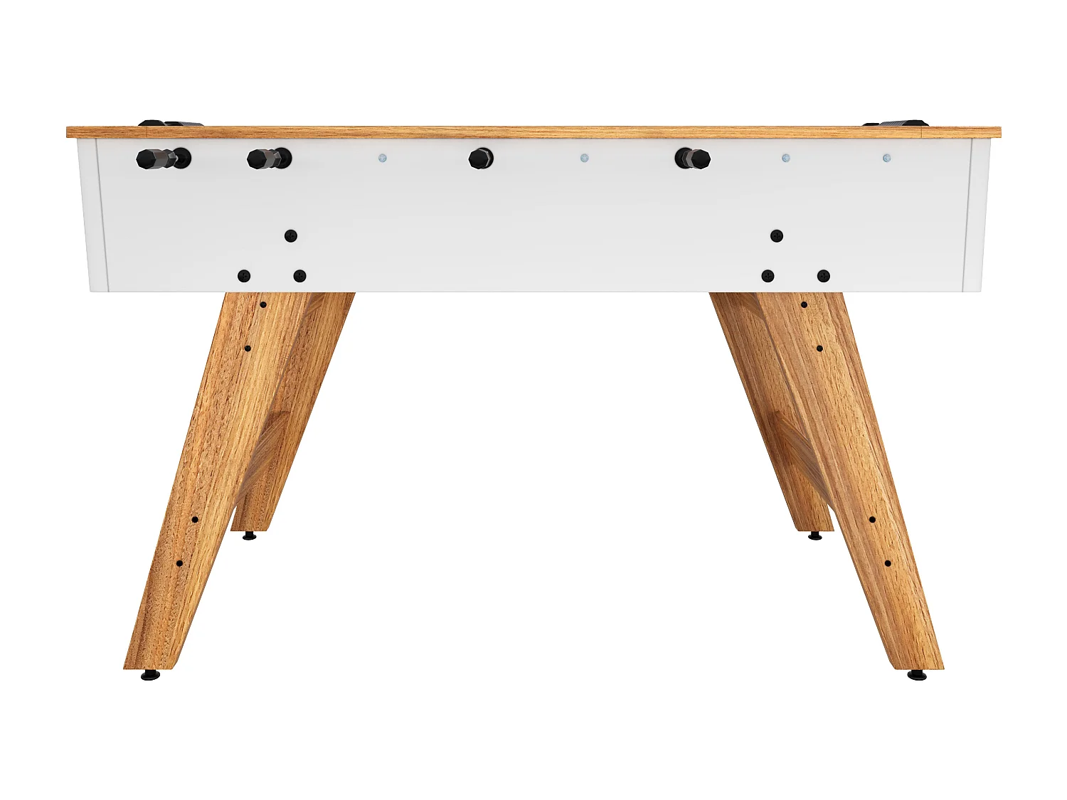 Baby foot en MDF - Coloris naturel clair et blanc -  L141 x l76 x H88 cm - PIRNA