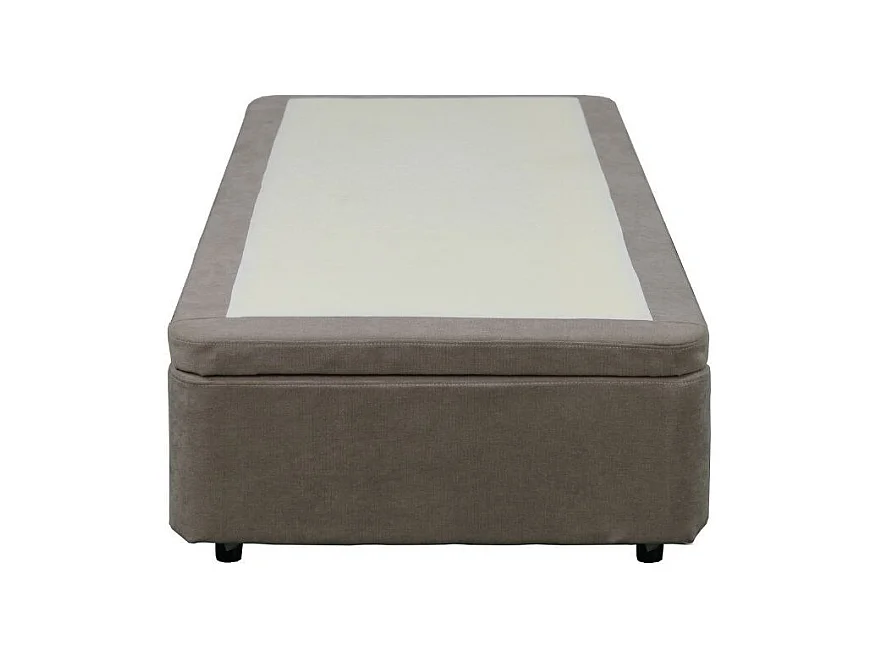 Letto singolo Sommier con contenitore in tessuto taupe 82x192x39H – Praticità compatta