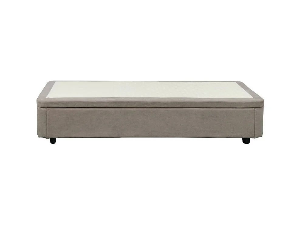 Letto singolo Sommier con contenitore in tessuto taupe 82x192x39H – Praticità compatta