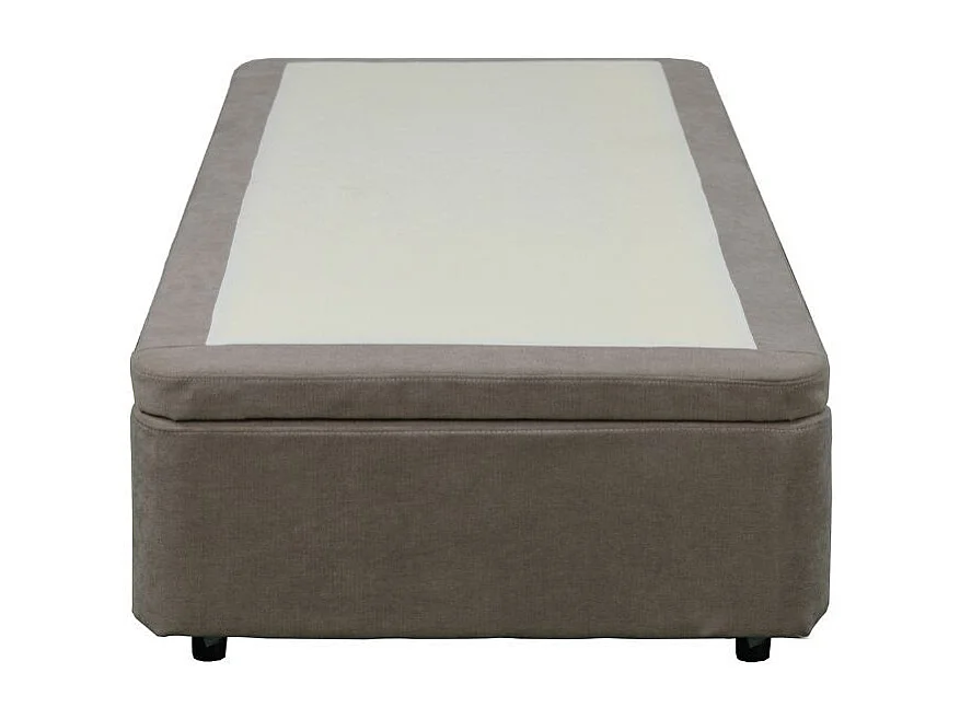 Letto singolo Sommier con contenitore in tessuto taupe 82x192x39H – Praticità compatta