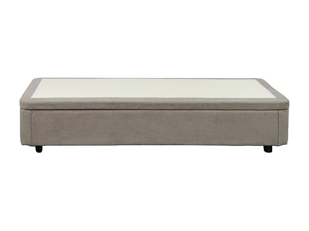 Letto singolo Sommier con contenitore in tessuto taupe 82x192x39H – Praticità compatta