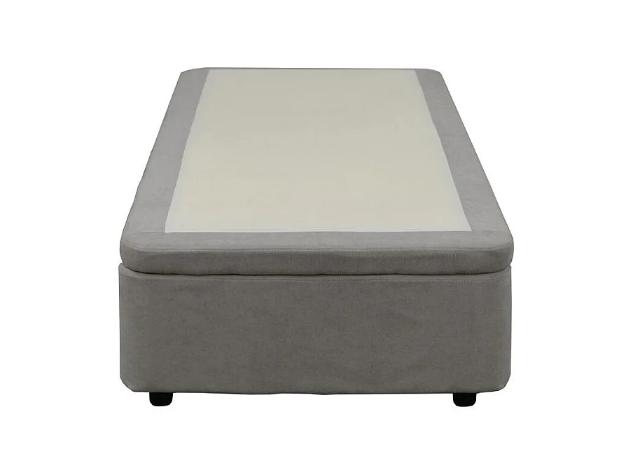 Letto singolo Sommier con contenitore in tessuto grigio 82x192x39H – Praticità compatta