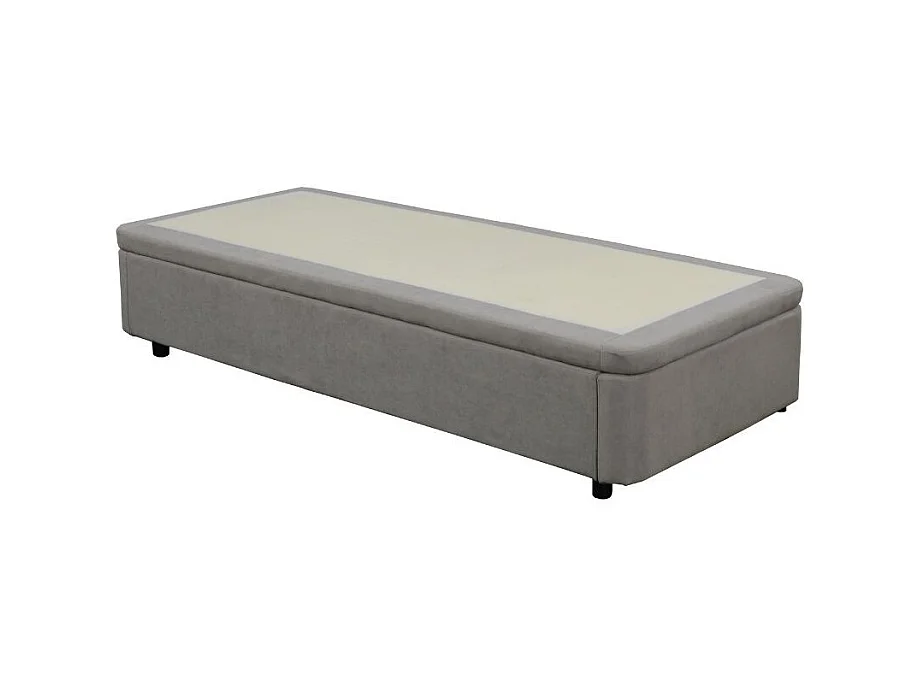 Letto singolo Sommier con contenitore in tessuto grigio 82x192x39H – Praticità compatta