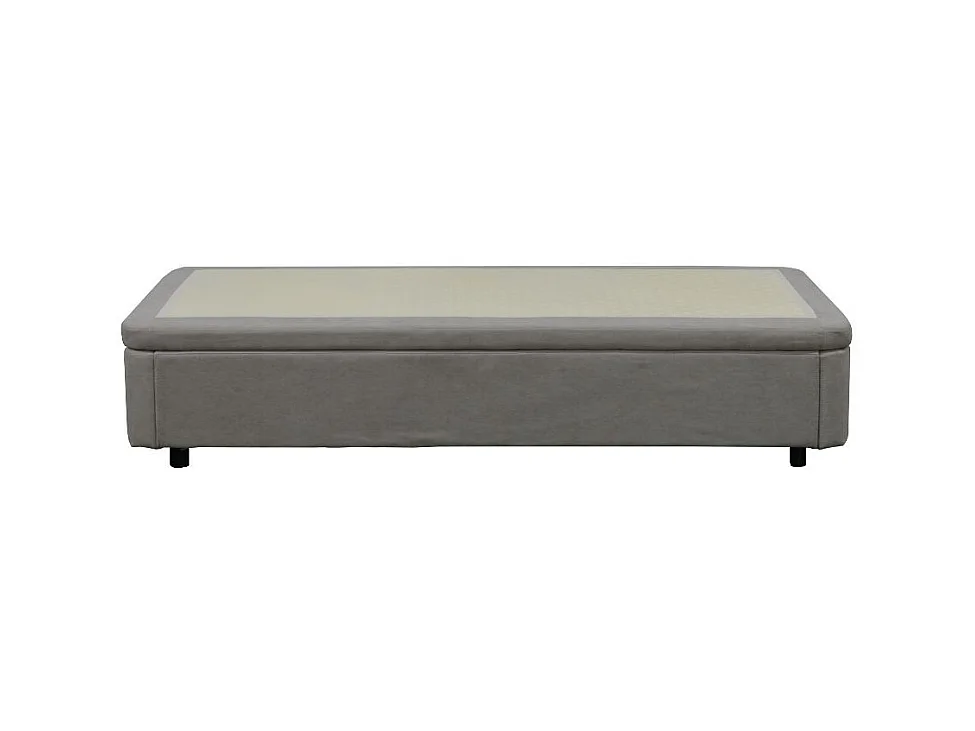 Letto singolo Sommier con contenitore in tessuto grigio 82x192x39H – Praticità compatta