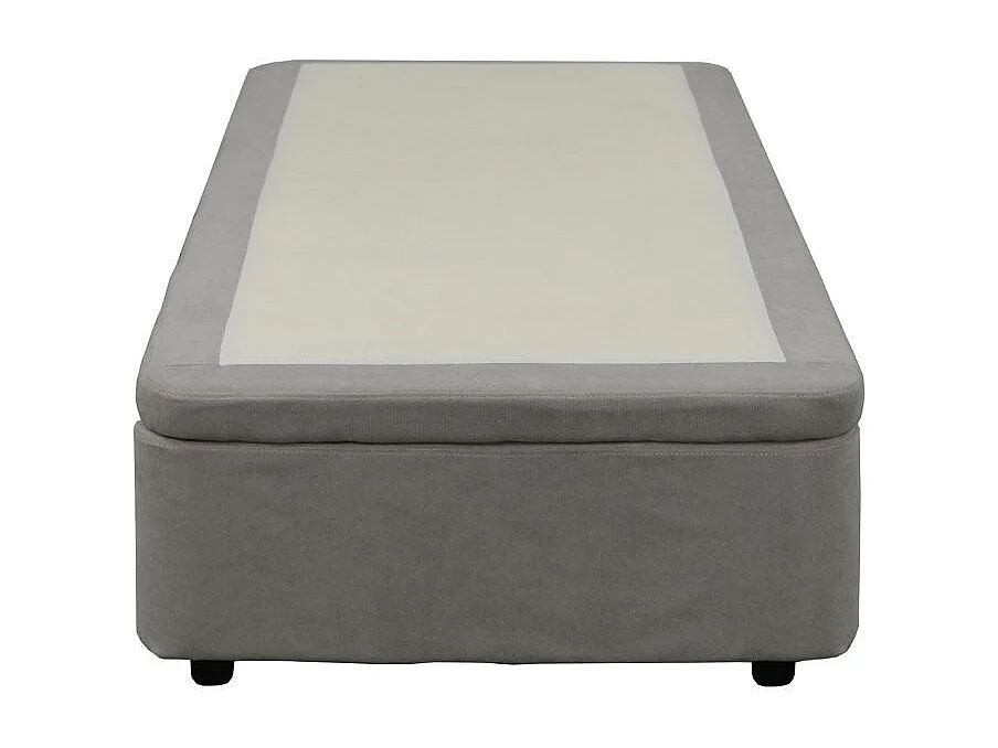 Letto singolo Sommier con contenitore in tessuto grigio 82x192x39H – Praticità compatta