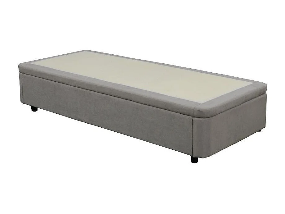 Letto singolo Sommier con contenitore in tessuto grigio 82x192x39H – Praticità compatta