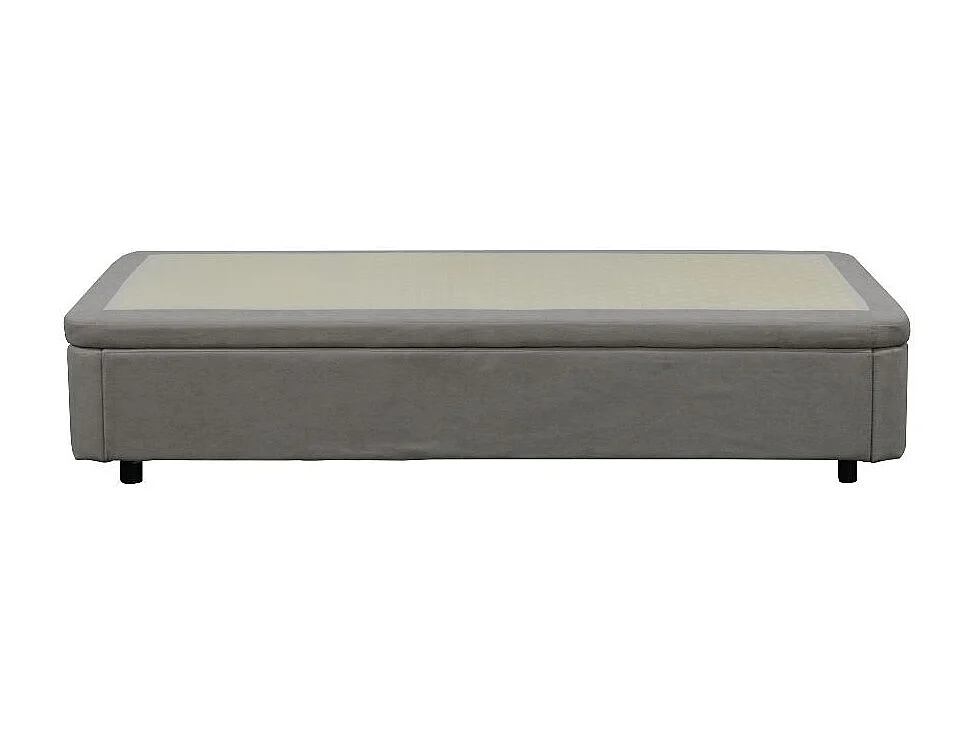 Letto singolo Sommier con contenitore in tessuto grigio 82x192x39H – Praticità compatta