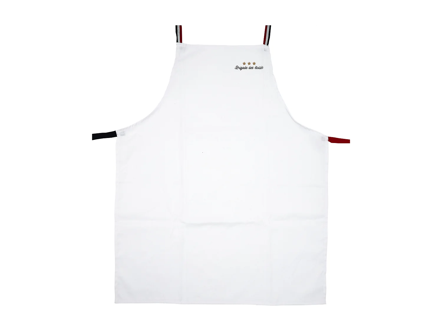 Tablier Adulte Brigade Des Etoiles 85x67cm Blanc, Rouge, Noir