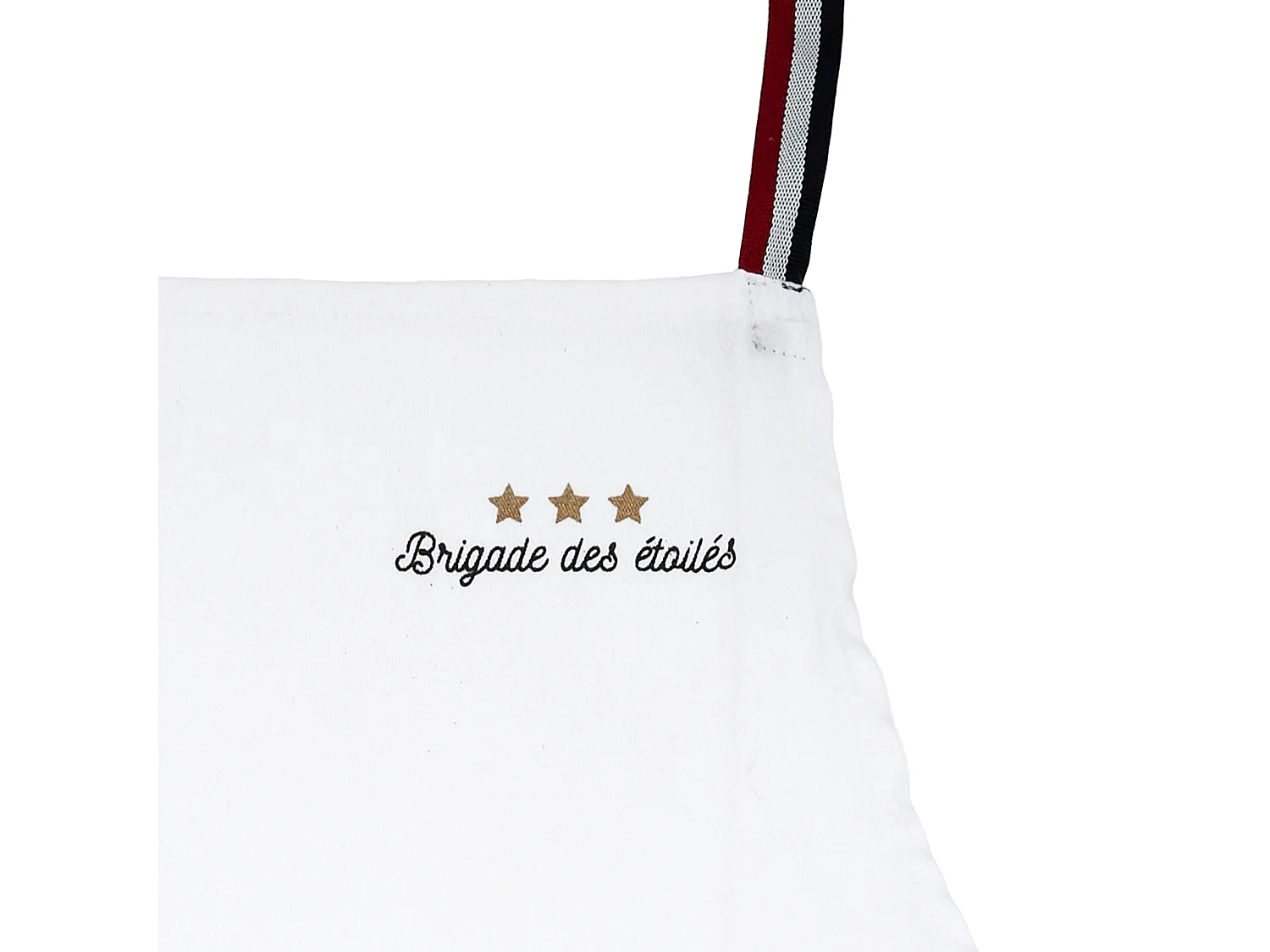 Tablier Adulte Brigade Des Etoiles 85x67cm Blanc, Rouge, Noir
