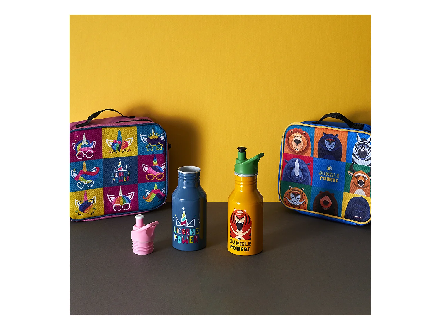 Cartable Fraicheur Enfant Animaux Coffret Multicolore, Bleu