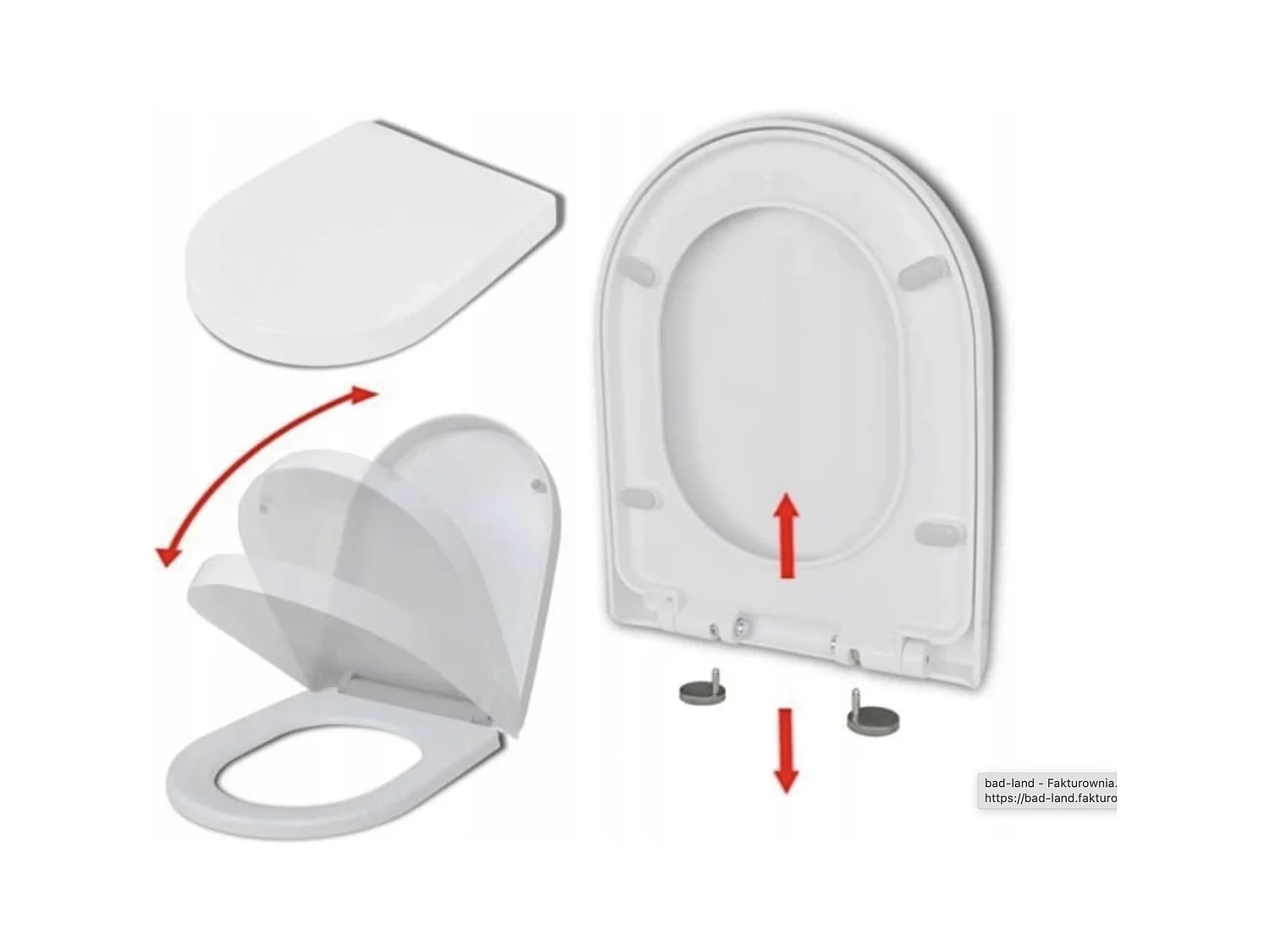 WC Toilettes : cuvette blanche avec siège de toilette Slim Soft-Close
