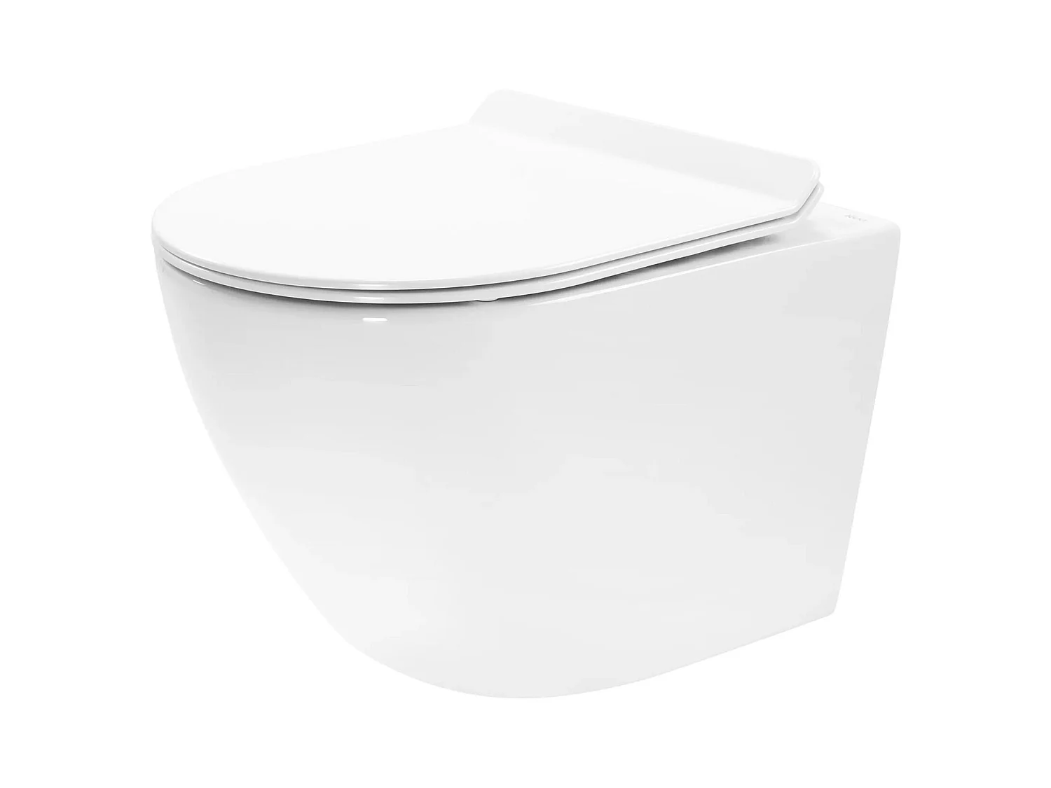 WC Toilettes : cuvette blanche avec siège de toilette Slim Soft-Close