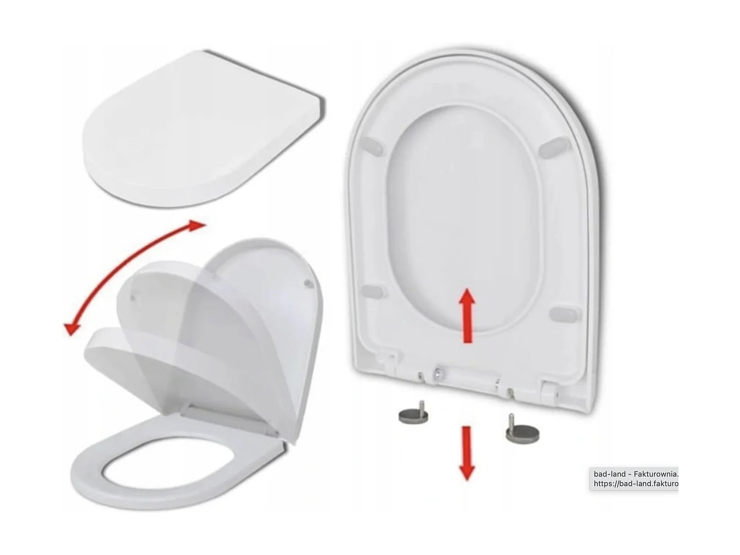 WC Toilettes : cuvette blanche avec siège de toilette Slim Soft-Close