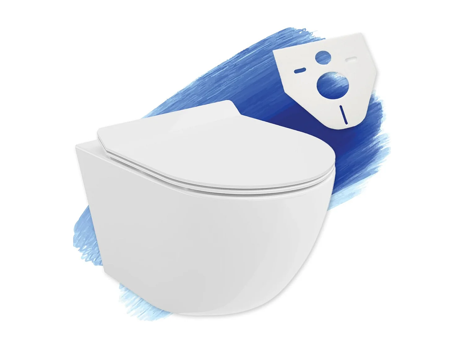 WC Toilettes : cuvette blanche avec siège de toilette Slim Soft-Close