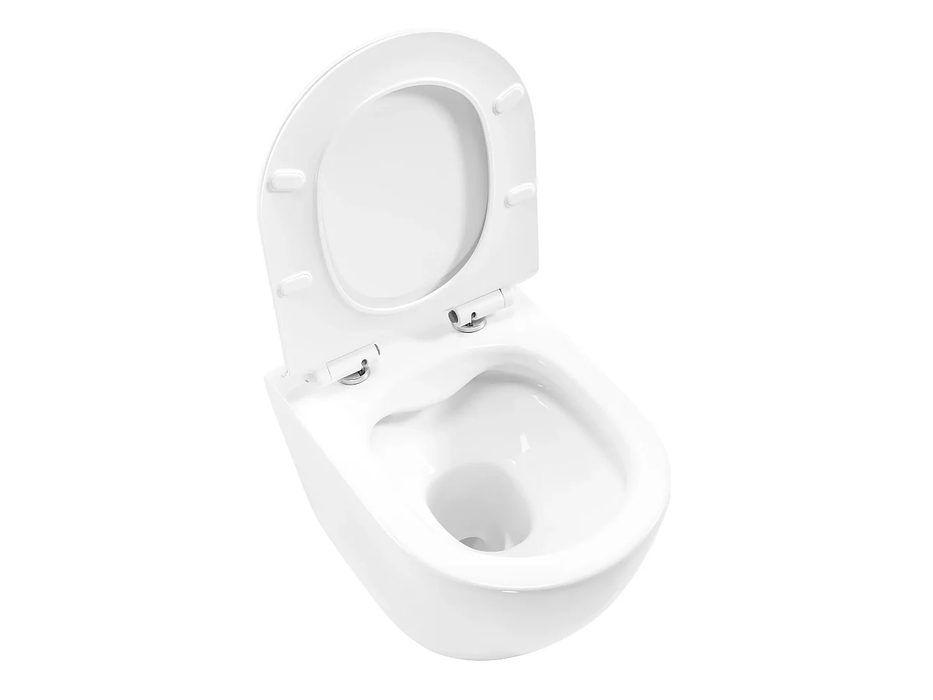 WC Toilettes : cuvette blanche avec siège de toilette Slim Soft-Close