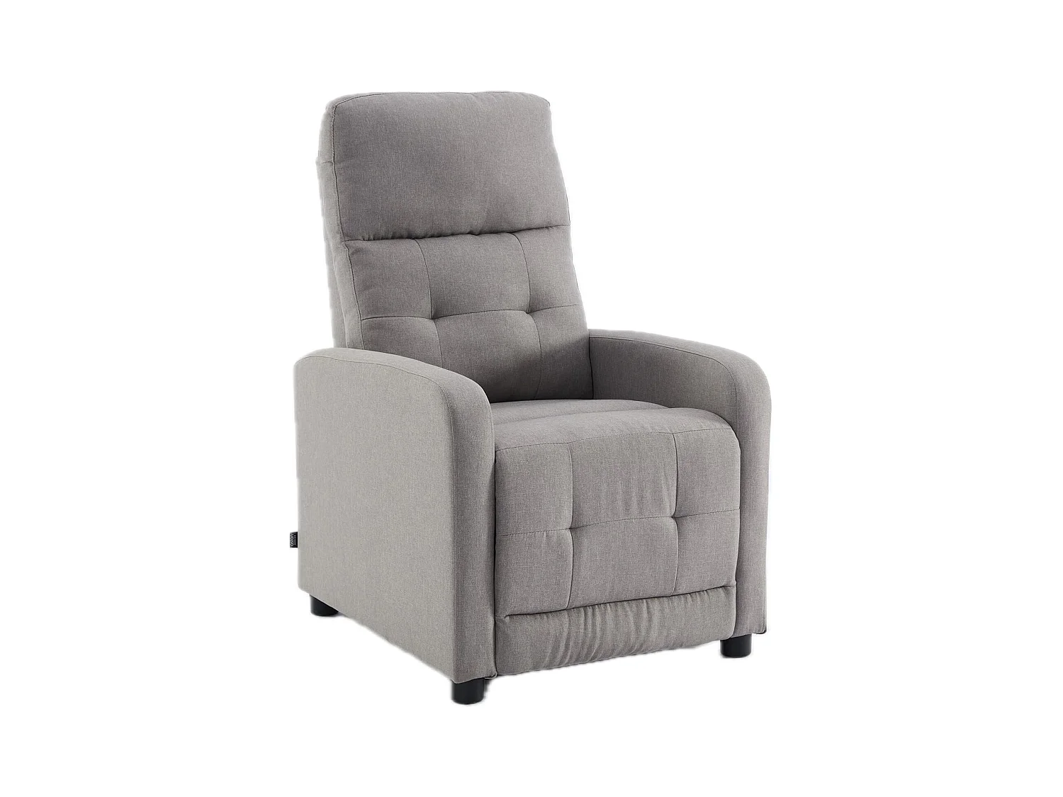 Sillón Relax con Reclinación Manual, Tapizado en Tela. Modelo Yum, Topo