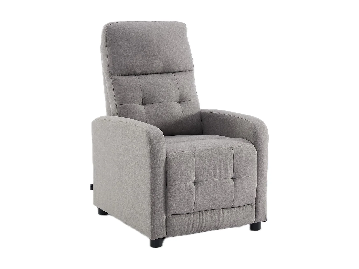 Sillón Relax con Reclinación Manual, Tapizado en Tela. Modelo Yum, Topo