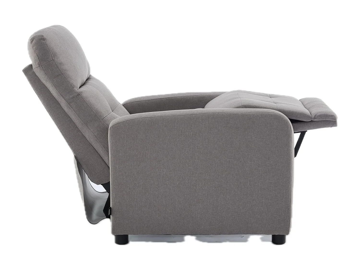 Sillón Relax con Reclinación Manual, Tapizado en Tela. Modelo Yum, Topo