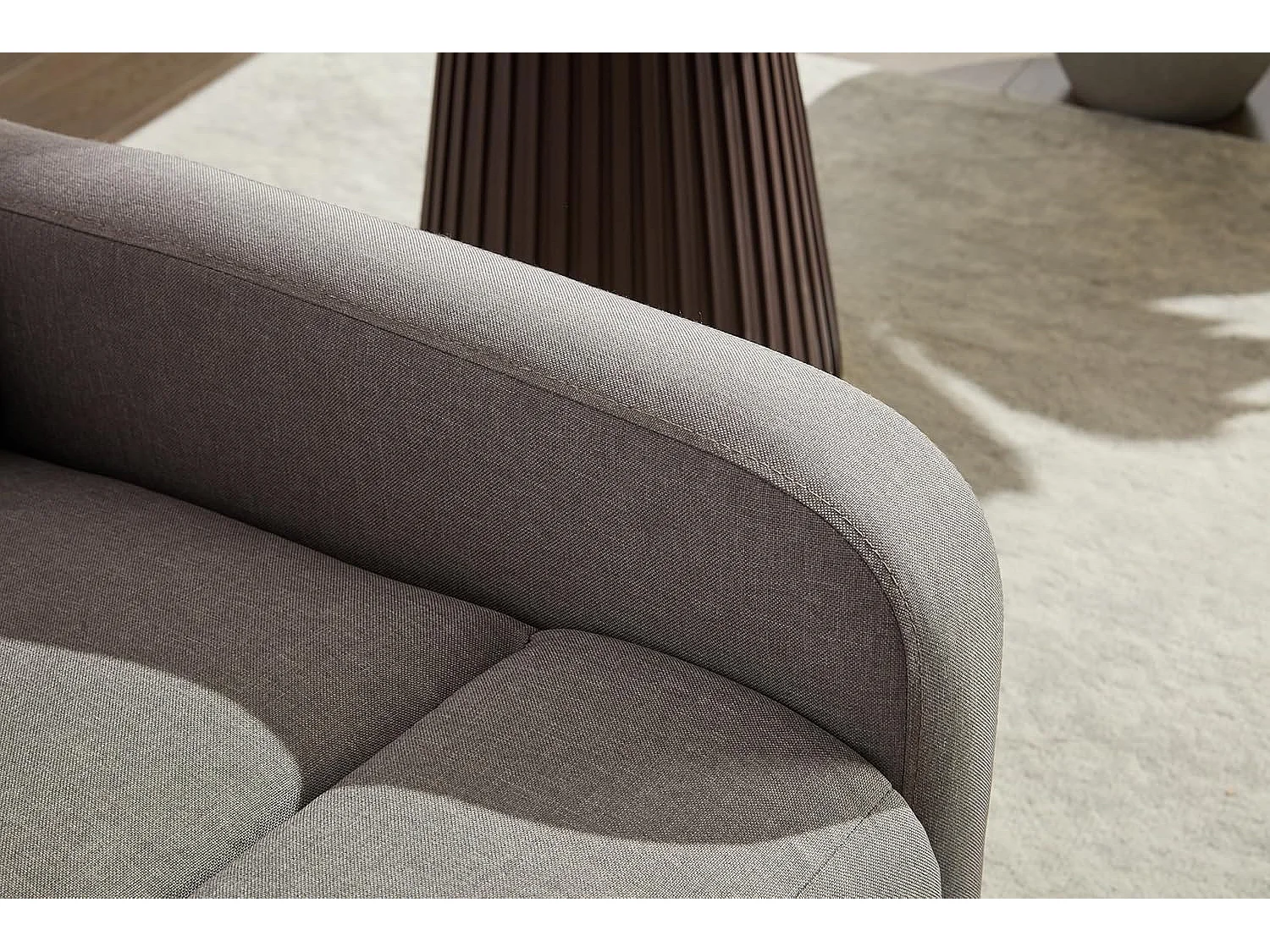 Sillón Relax con Reclinación Manual, Tapizado en Tela. Modelo Yum, Topo