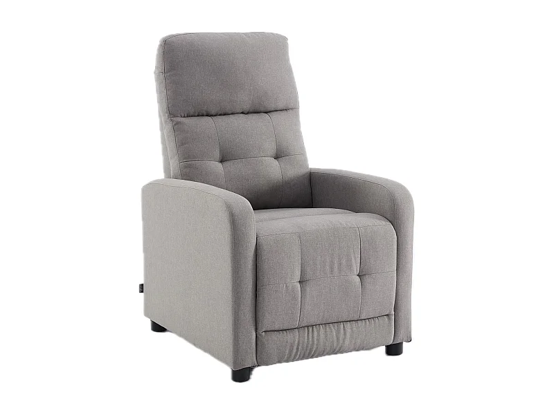 Sillón Relax con Reclinación Manual, Tapizado en Tela. Modelo Yum, Topo
