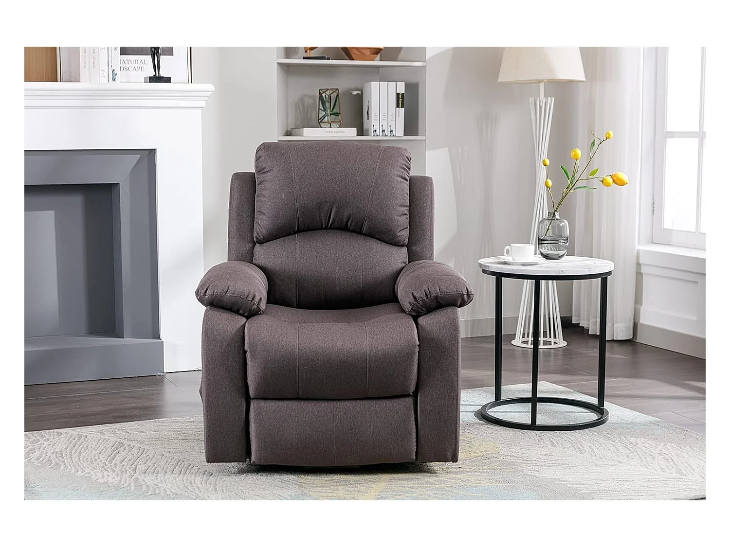 Sillón Relax Función Auto-Ayuda, Reclinación Eléctrica, Masaje Y Termoterapia, Marrón