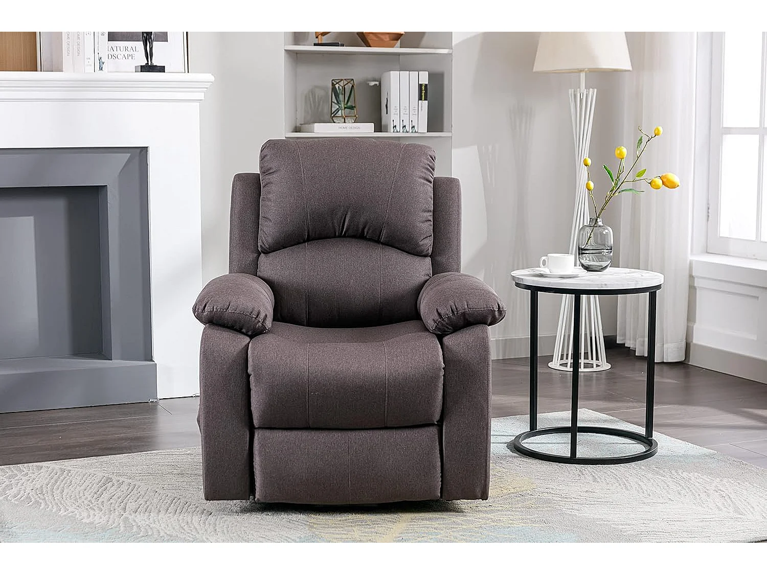 Sillón Relax Función Auto-Ayuda, Reclinación Eléctrica, Masaje Y Termoterapia, Marrón