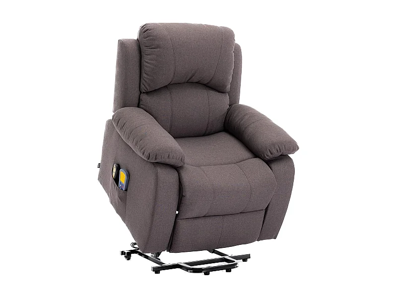 Sillón Relax Función Auto-Ayuda, Reclinación Eléctrica, Masaje Y Termoterapia, Marrón