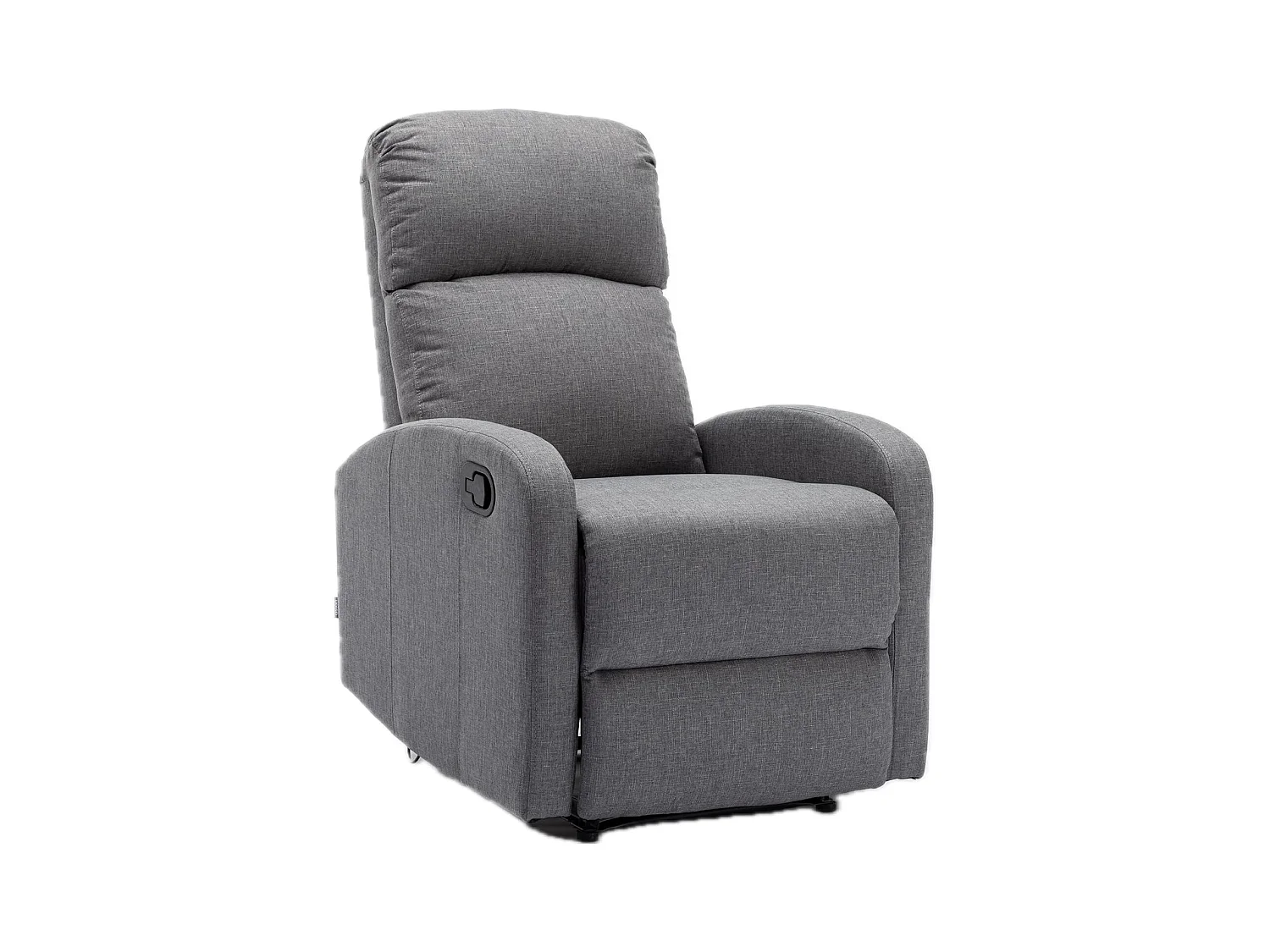 Sillón Relax con Reclinación Manual, Tapizado en Tela, Modelo Premium, Gris
