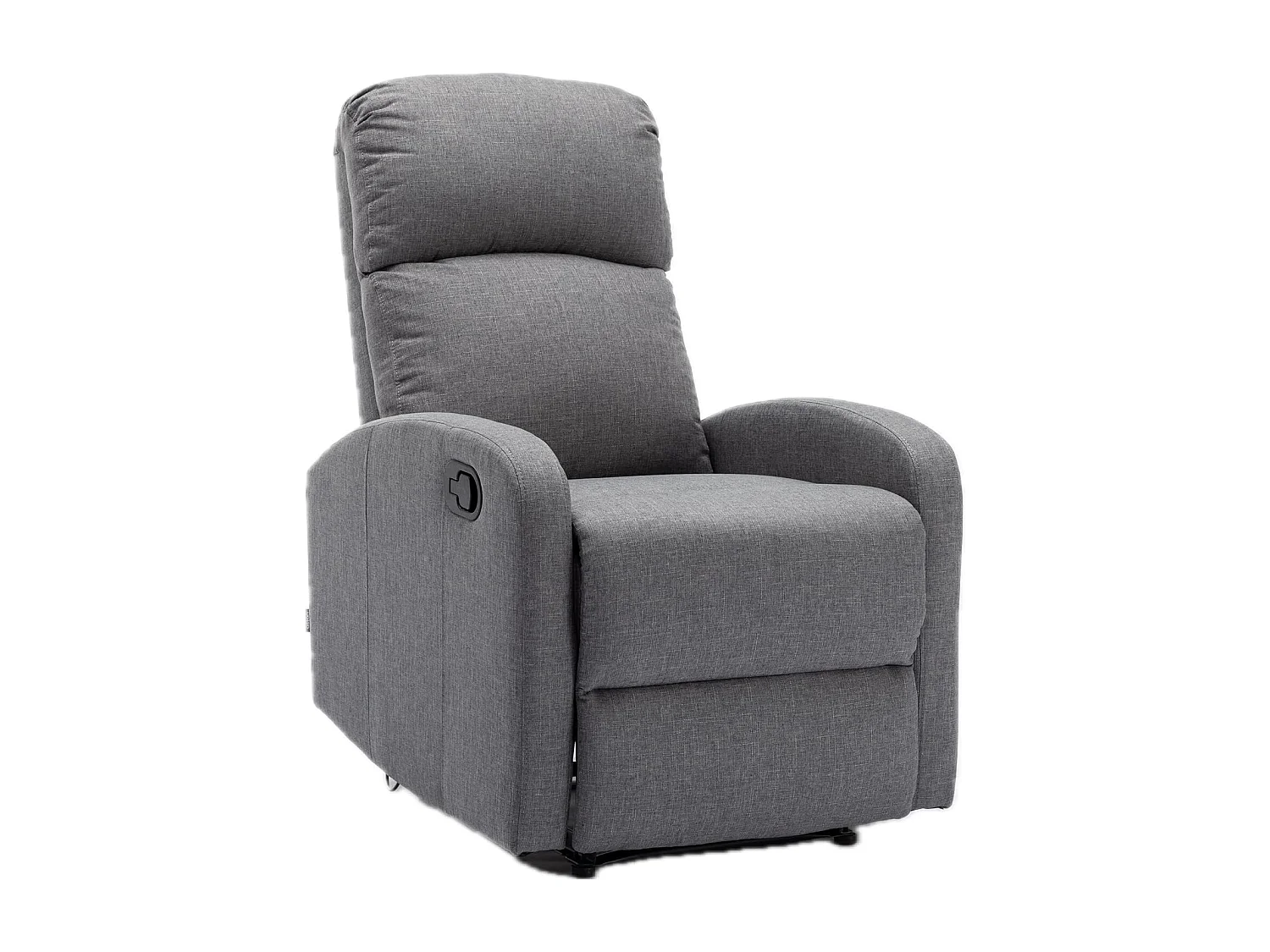 Sillón Relax con Reclinación Manual, Tapizado en Tela, Modelo Premium, Gris