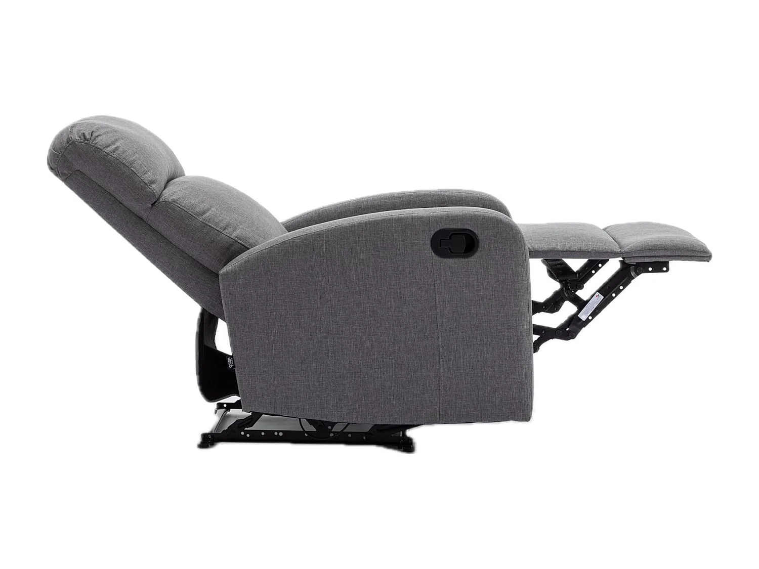 Sillón Relax con Reclinación Manual, Tapizado en Tela, Modelo Premium, Gris