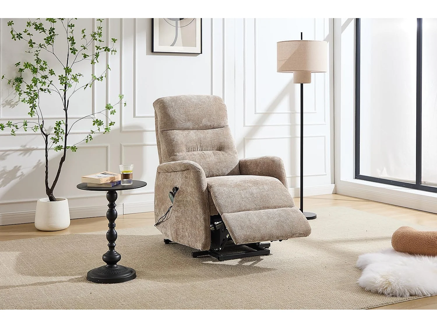 Sillón Relax Función Auto-Ayuda, Reclinación Eléctrica, Masaje Y Termoterapia, Arena