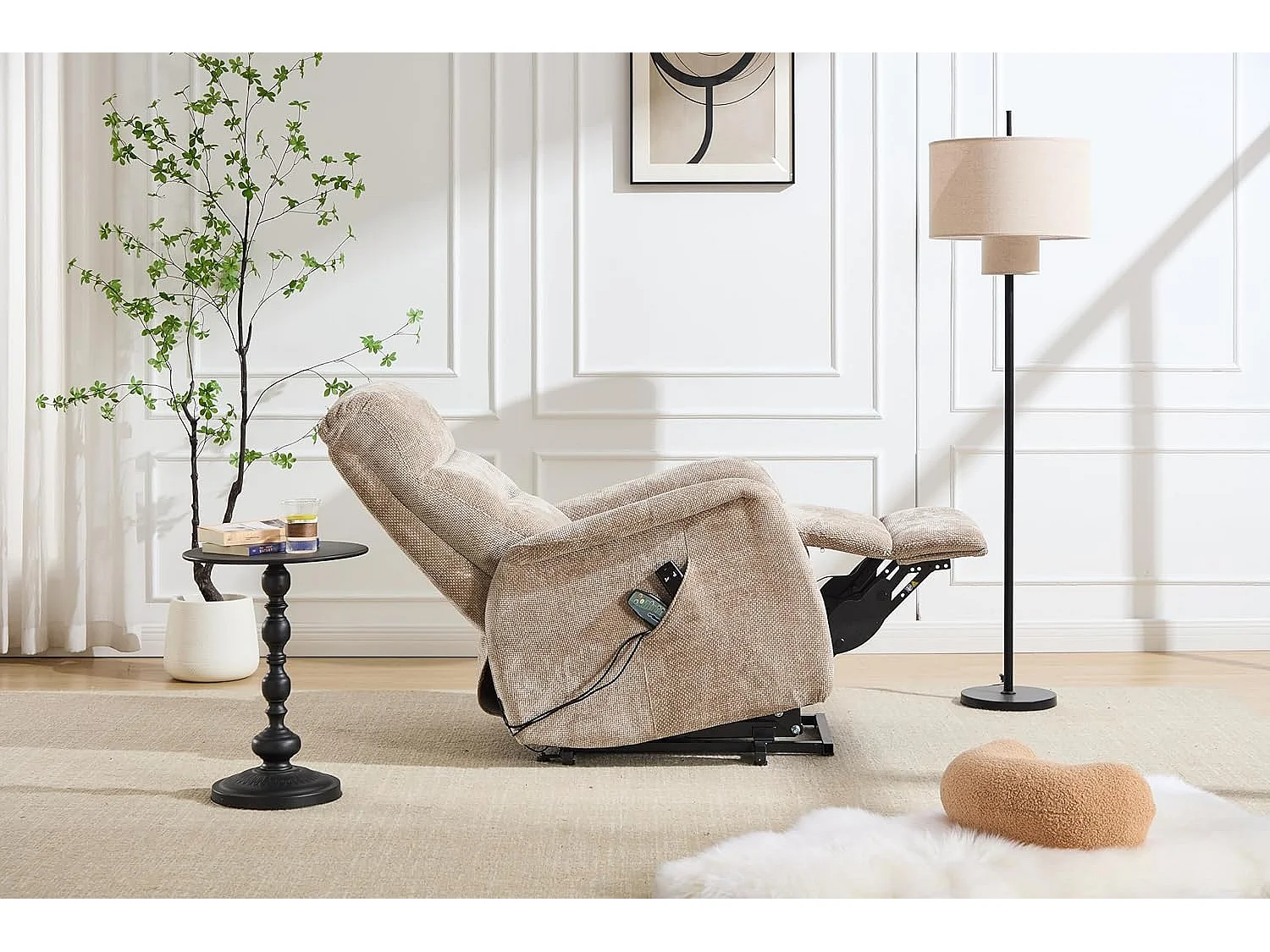 Sillón Relax Función Auto-Ayuda, Reclinación Eléctrica, Masaje Y Termoterapia, Arena