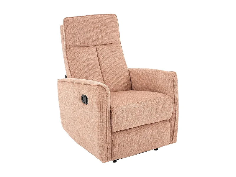 Sillón Relax con Reclinación Manual, Tejido Waterproof, Modelo Light, Salmón