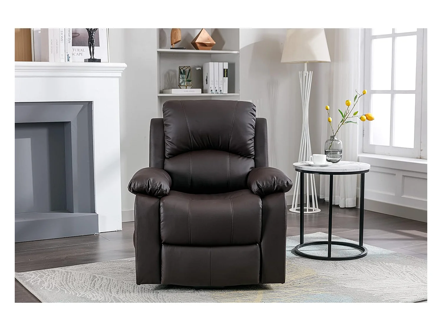 Sillón Relax Función Auto-Ayuda, Reclinación Eléctrica, Masaje Y Termoterapia, Chocolate