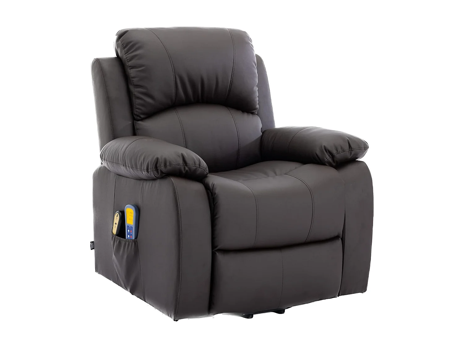 Sillón Relax Función Auto-Ayuda, Reclinación Eléctrica, Masaje Y Termoterapia, Chocolate