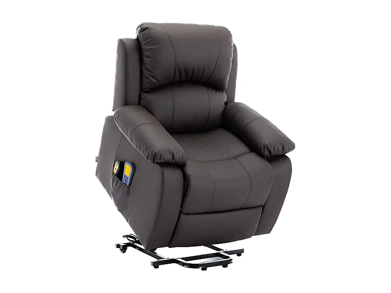 Sillón Relax Función Auto-Ayuda, Reclinación Eléctrica, Masaje Y Termoterapia, Chocolate