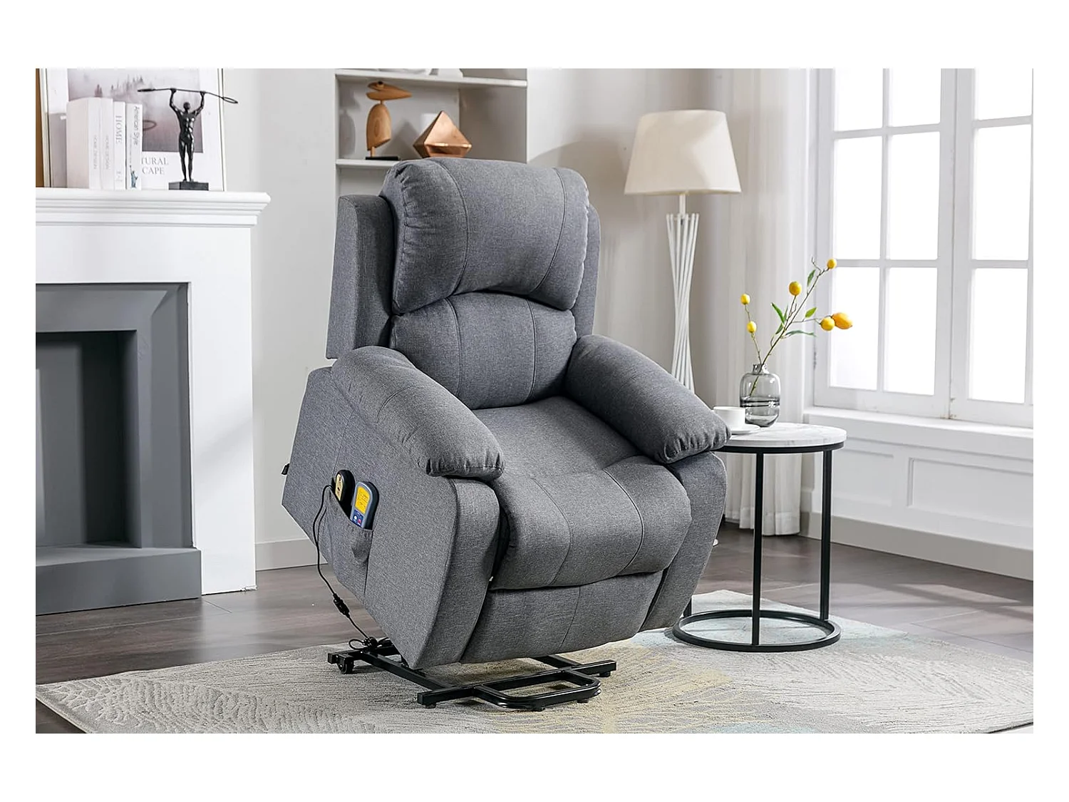 Sillón Relax Función Auto-Ayuda, Reclinación Eléctrica, Masaje Y Termoterapia, Gris