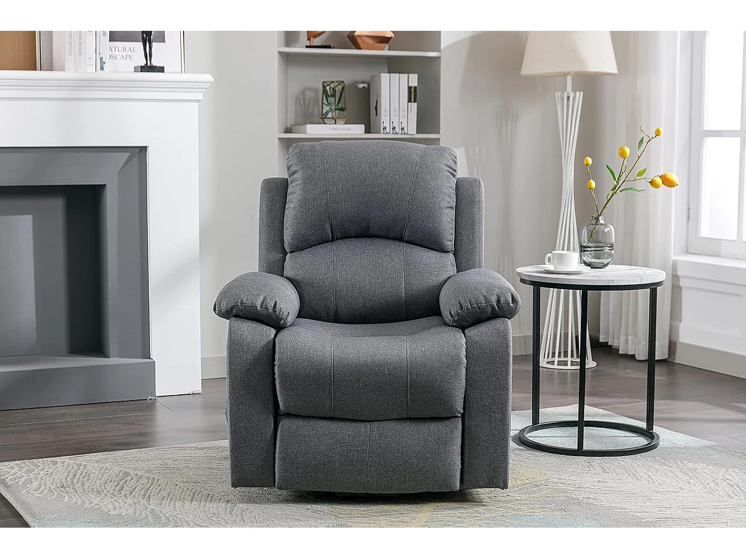 Sillón Relax Función Auto-Ayuda, Reclinación Eléctrica, Masaje Y Termoterapia, Gris