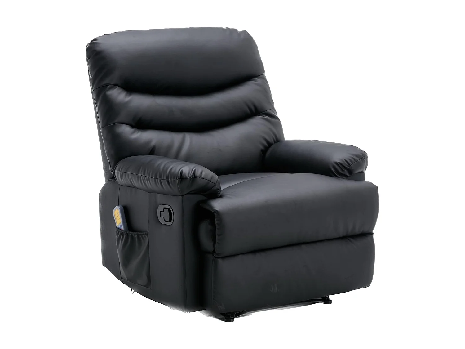 Sillón Relax con Reclinación Manual, Masaje Y Termoterapia. Modelo Roma, Negro