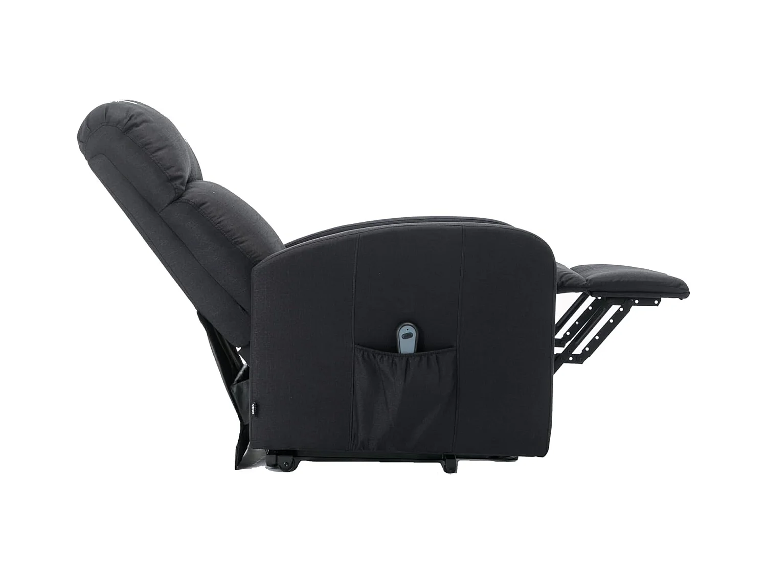 Sillón Relax Función Auto-Ayuda y Reclinación Eléctrica. Tela, Modelo Premium, Negro