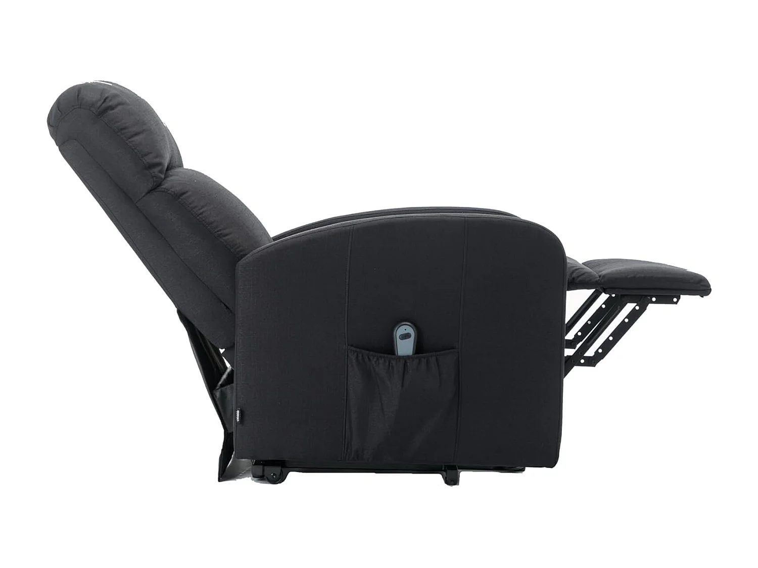 Sillón Relax Función Auto-Ayuda y Reclinación Eléctrica. Tela, Modelo Premium, Negro