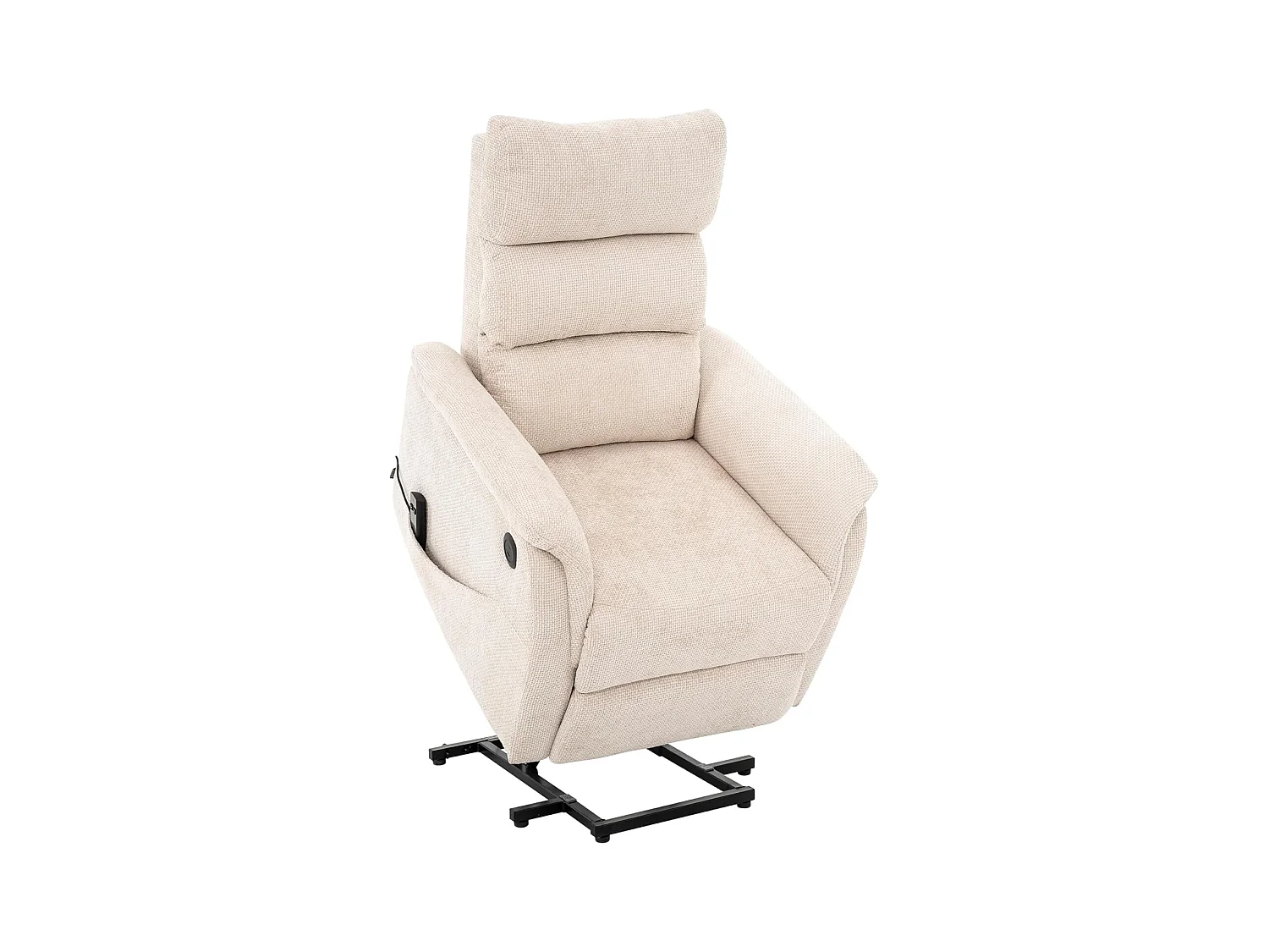 Sillón Relax con Función Auto-Ayuda y reclinación eléctrica. Conexión USB/USB-C, Beige