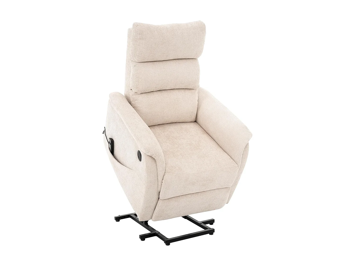Sillón Relax con Función Auto-Ayuda y reclinación eléctrica. Conexión USB/USB-C, Beige