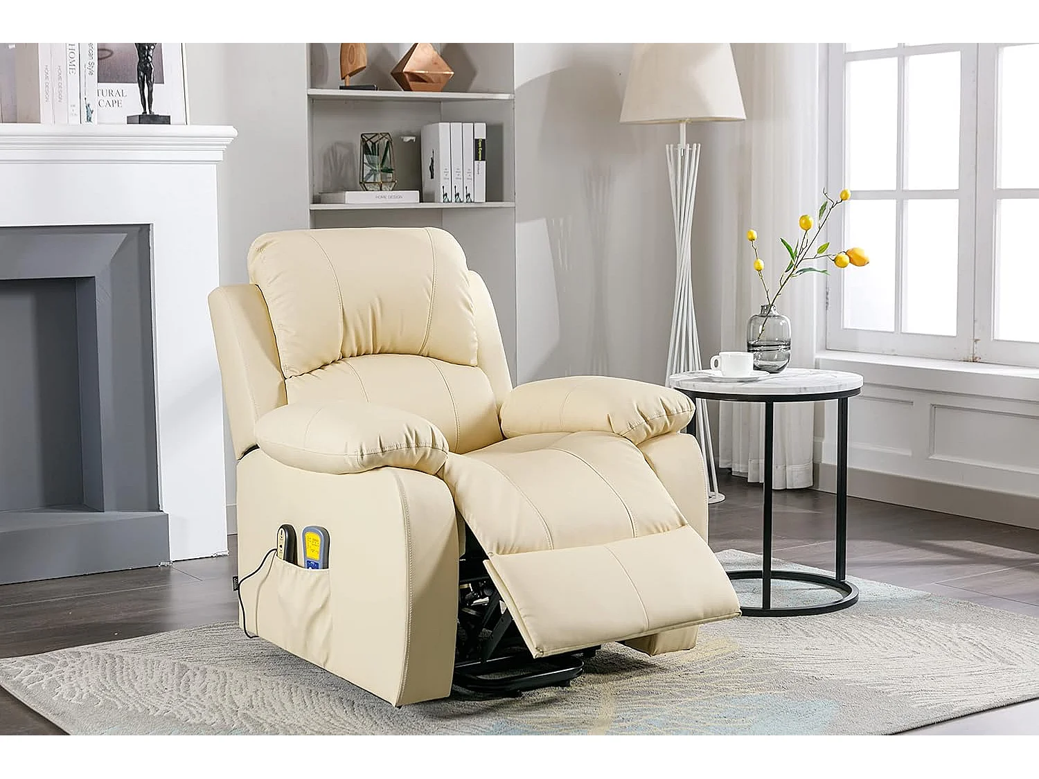 Sillón Relax Función Auto-Ayuda, Reclinación Eléctrica, Masaje Y Termoterapia, Crema